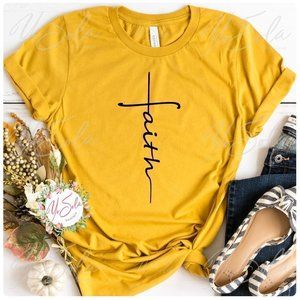 Faith - Heather Mustard T-shirt, Graphic tee
